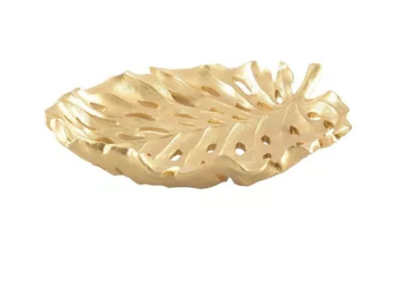 COUPE A FRUITS FEUILLE DOREE