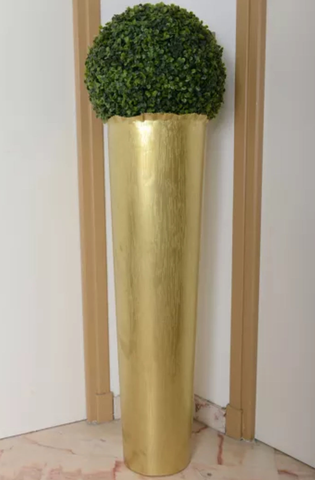 VASE HAUTEUR 1M DORE MAT