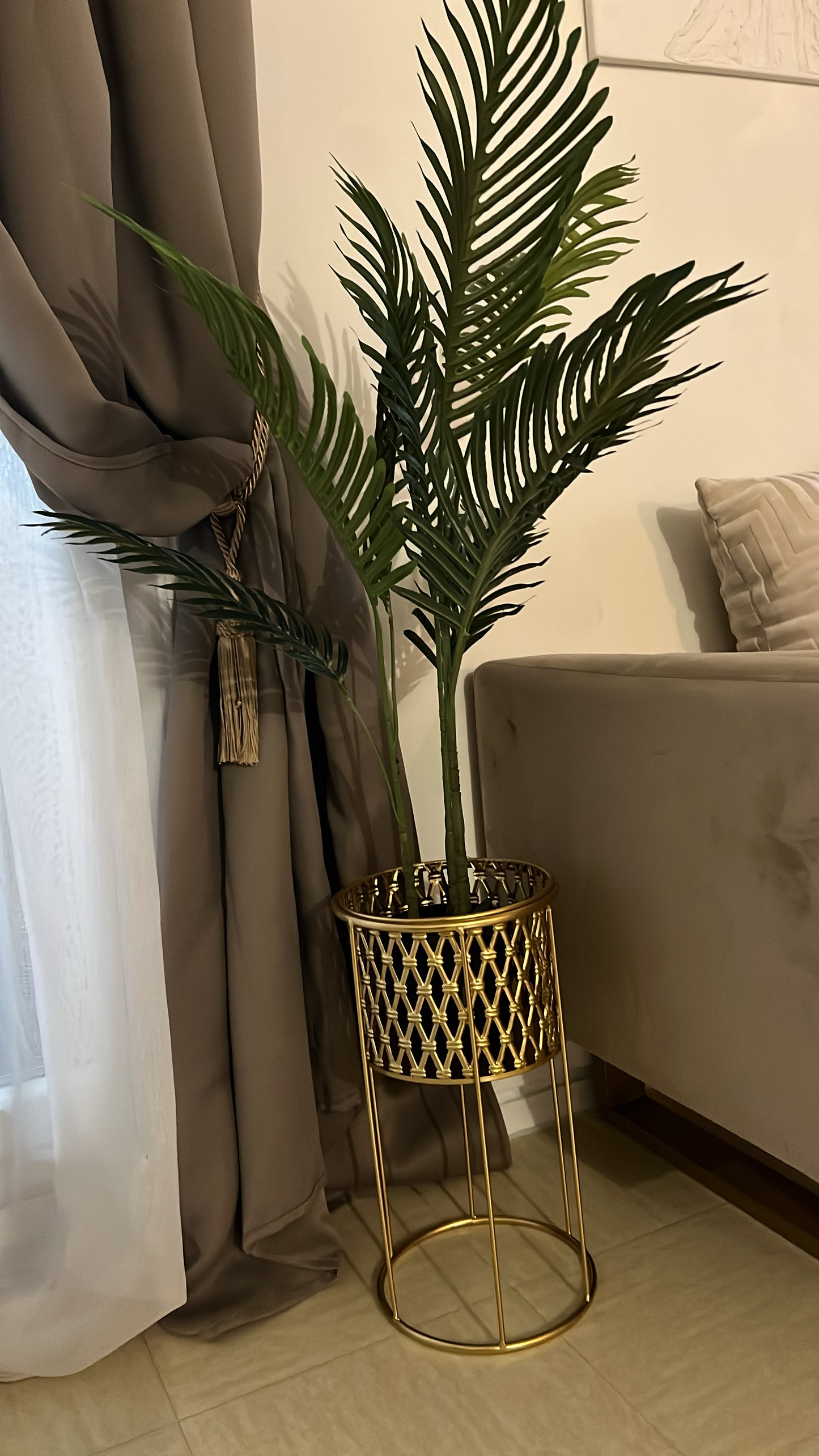 Fleur artificielle H90cm palmier en pot